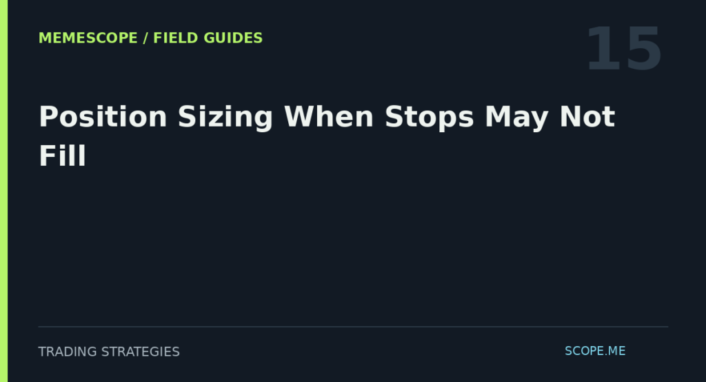 MemeScope field guide 15: Position Sizing When Stops May Not Fill